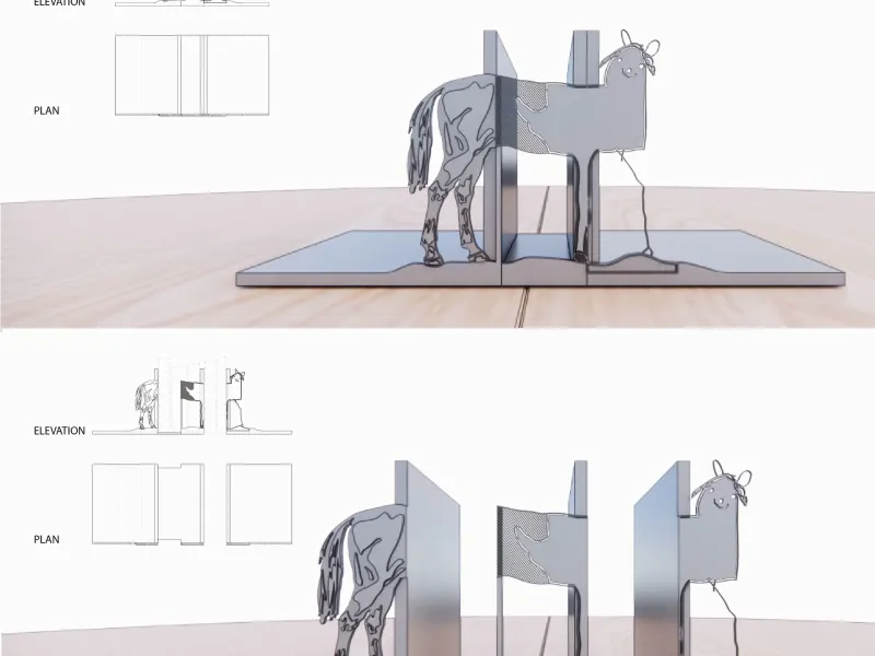 The Unfinished Horse – A Year of the Horse Bookends