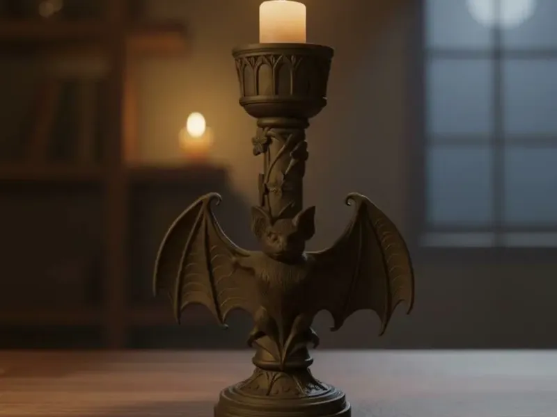 Gothic black bat (candle holder)