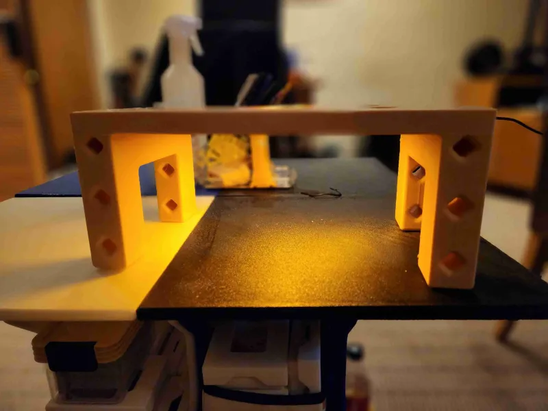 MONITOR STAND WITH LED LIGHT SLOT