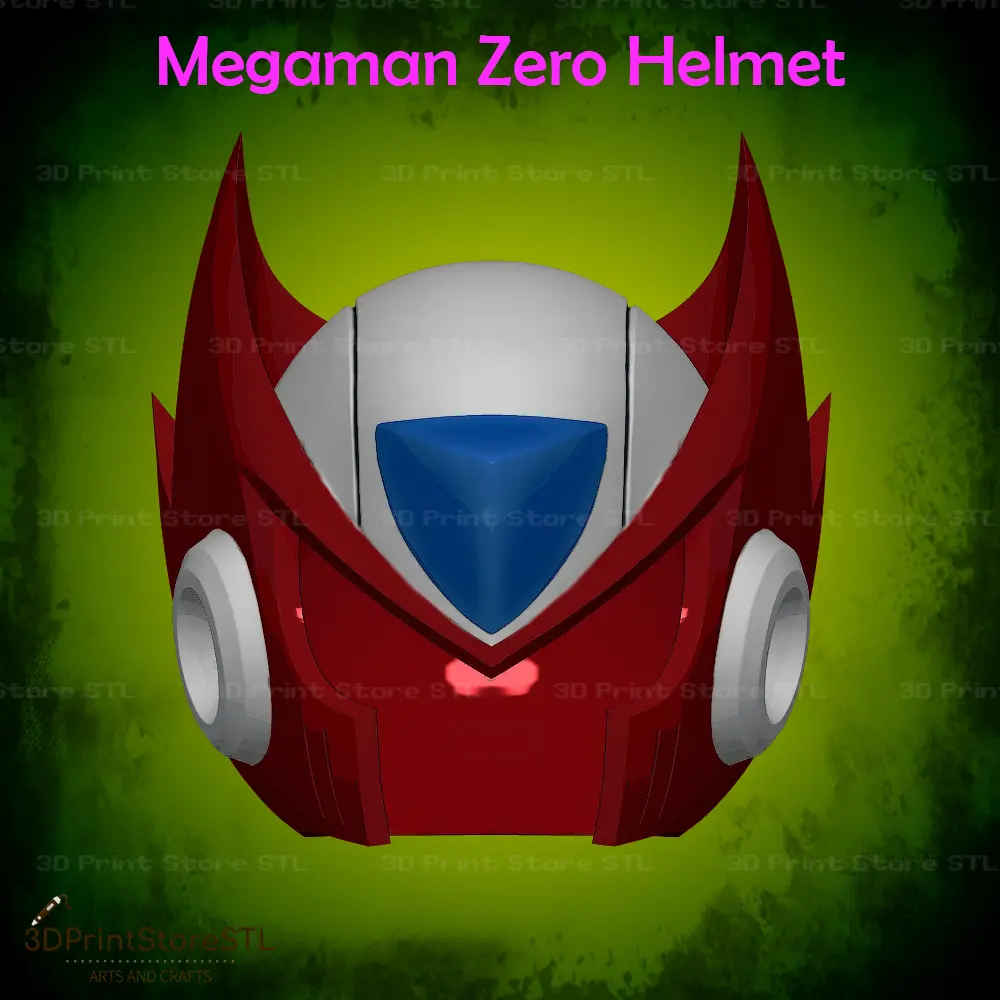 Megaman Zero Helmet Cosplay Mega Man X - STL File