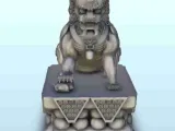 Statue of the celestial snow lion sitting 3 - Japan China Ko-1