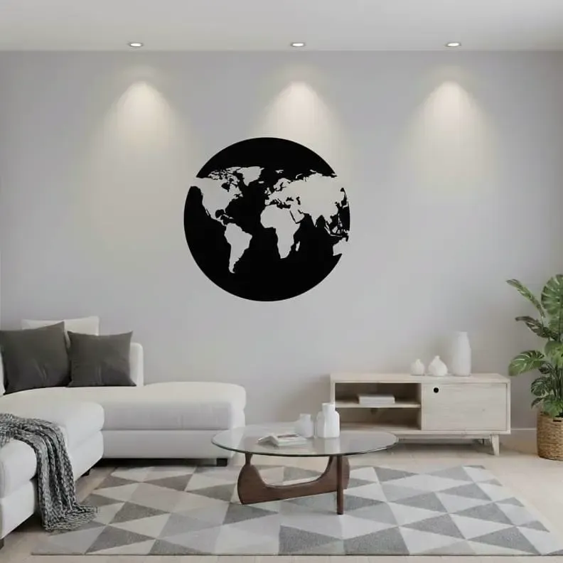 WORLD MAP WALL DECO