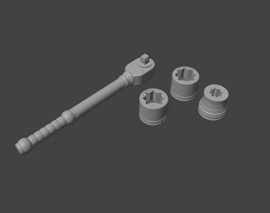 1/10 scale ratchet set (3 socket models) socket kit