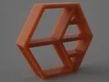 Étagère murale hexagonale-6