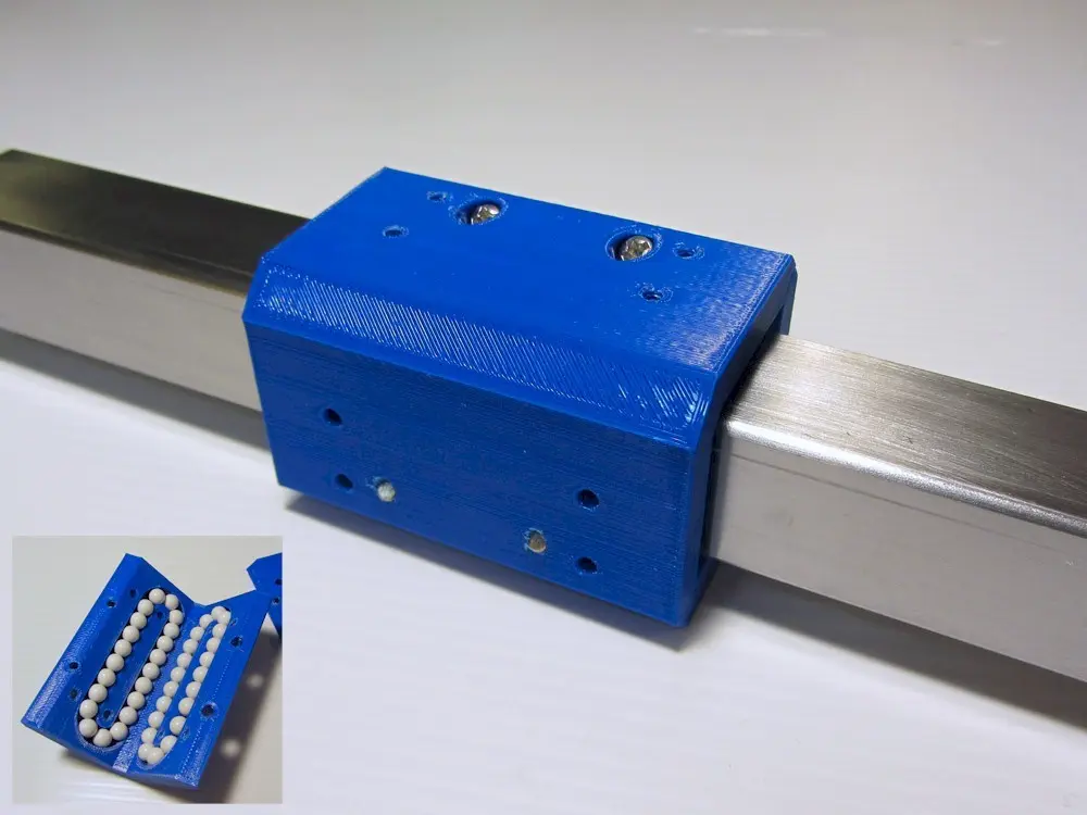 Glissière à bille de recirculation pour tube carré de 1" (améliorée)