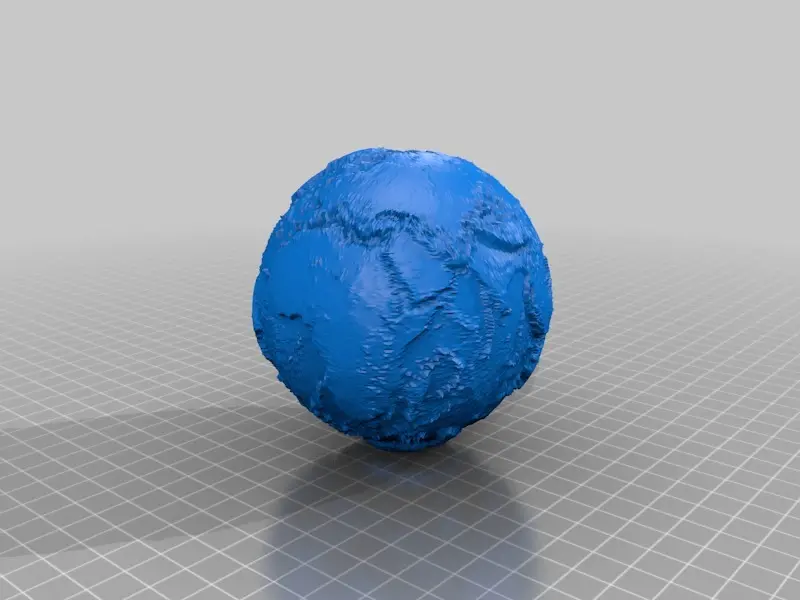  Earth No Sea Relief Globe   