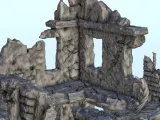Ruined urban building 10 - WW2 Terrain scenery diaroma-7