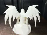 Dark Angel Guardian – Low Poly Fantasy Statue 3D-2