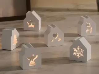 Christmas houses in a candle version