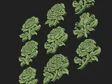 Rose Flower Design Pack – 9 Decorative CNC & Laser Cut-2