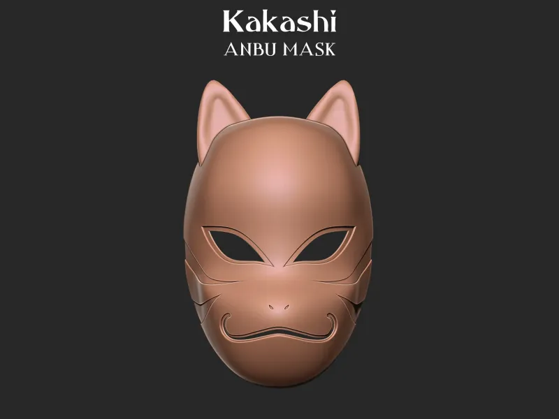 Kakashi Anbu masker van Naruto 3d print model