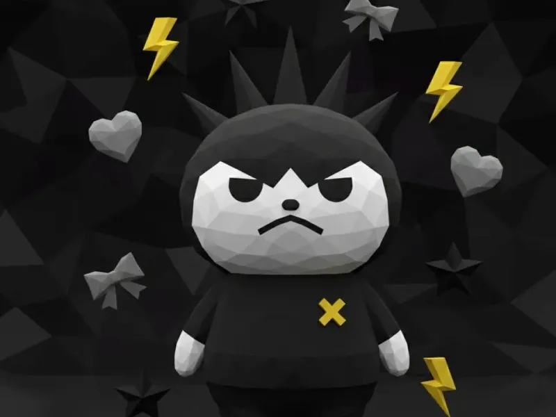 Badtz-maru poligonal Hello Kitty