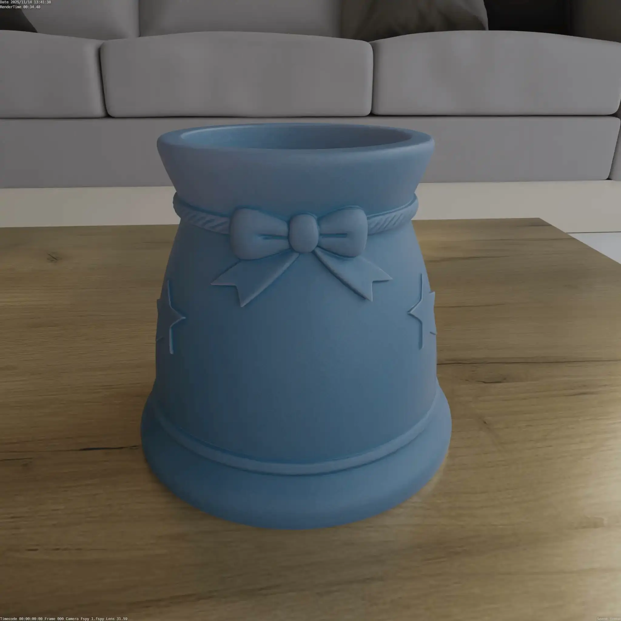 Santa Bag Planter and Candy Container STL