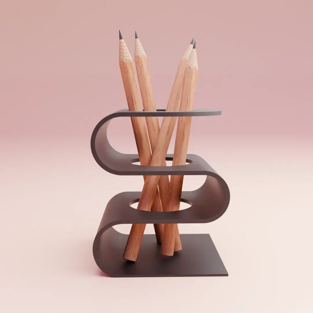 cool curve minimalist pencil holder