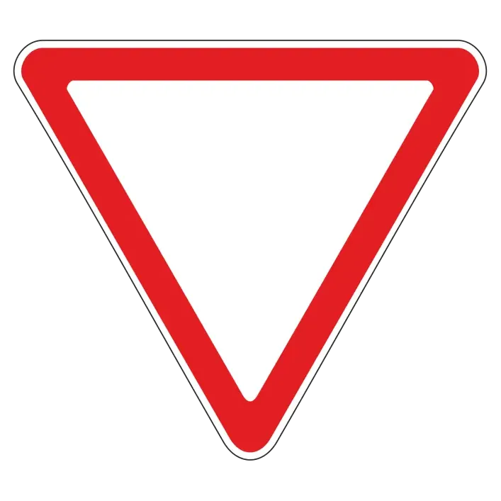 Sign give way. 