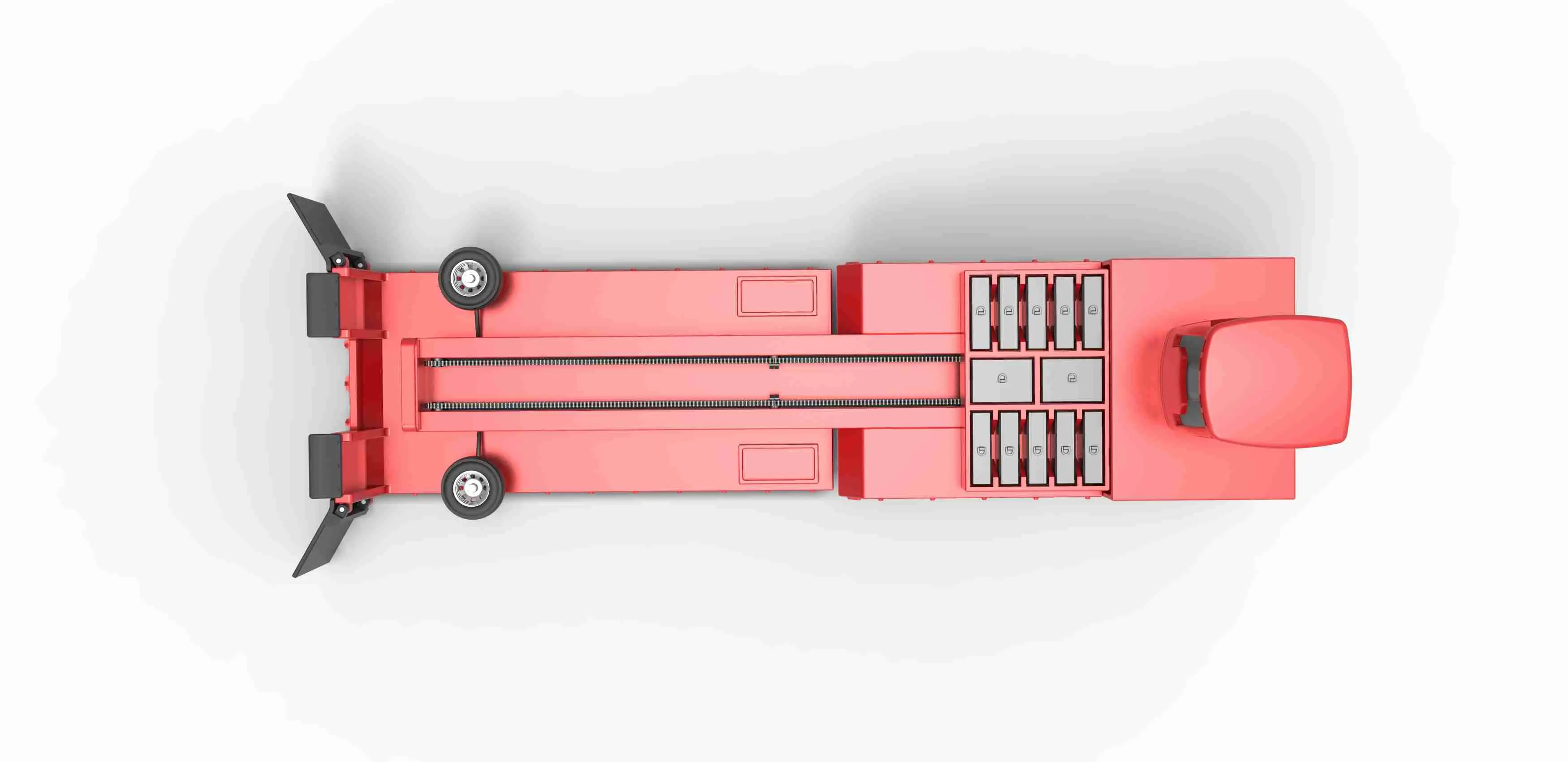 Tractor pulling sled Scale 1:25
