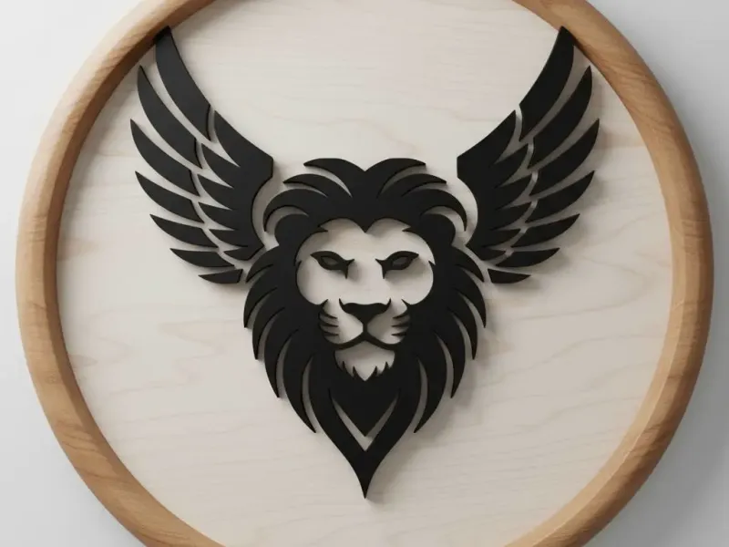 Winged Lion – Heraldic Crest Silhouette