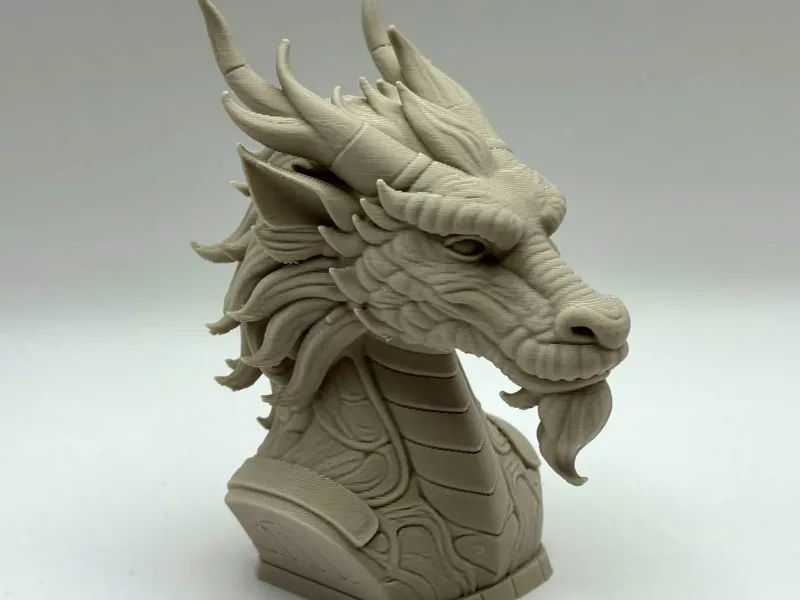 Majestuoso busto de dragón chino