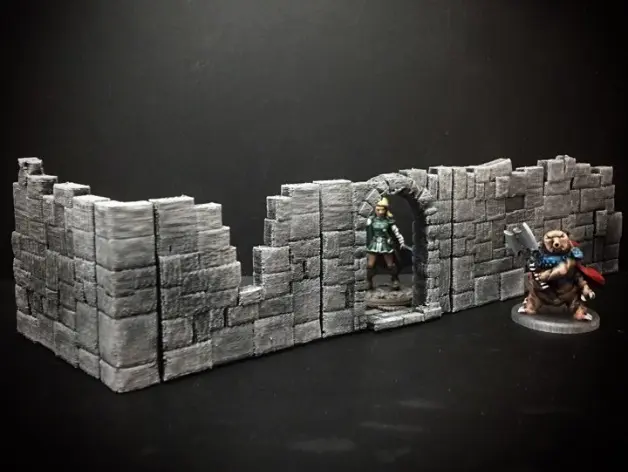 Delving Decor: Grundlegende Ruinenwände (28mm/Heroischer Maßstab)