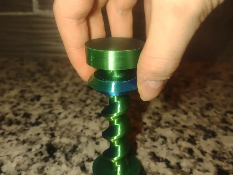 Spiral screw fidget toy