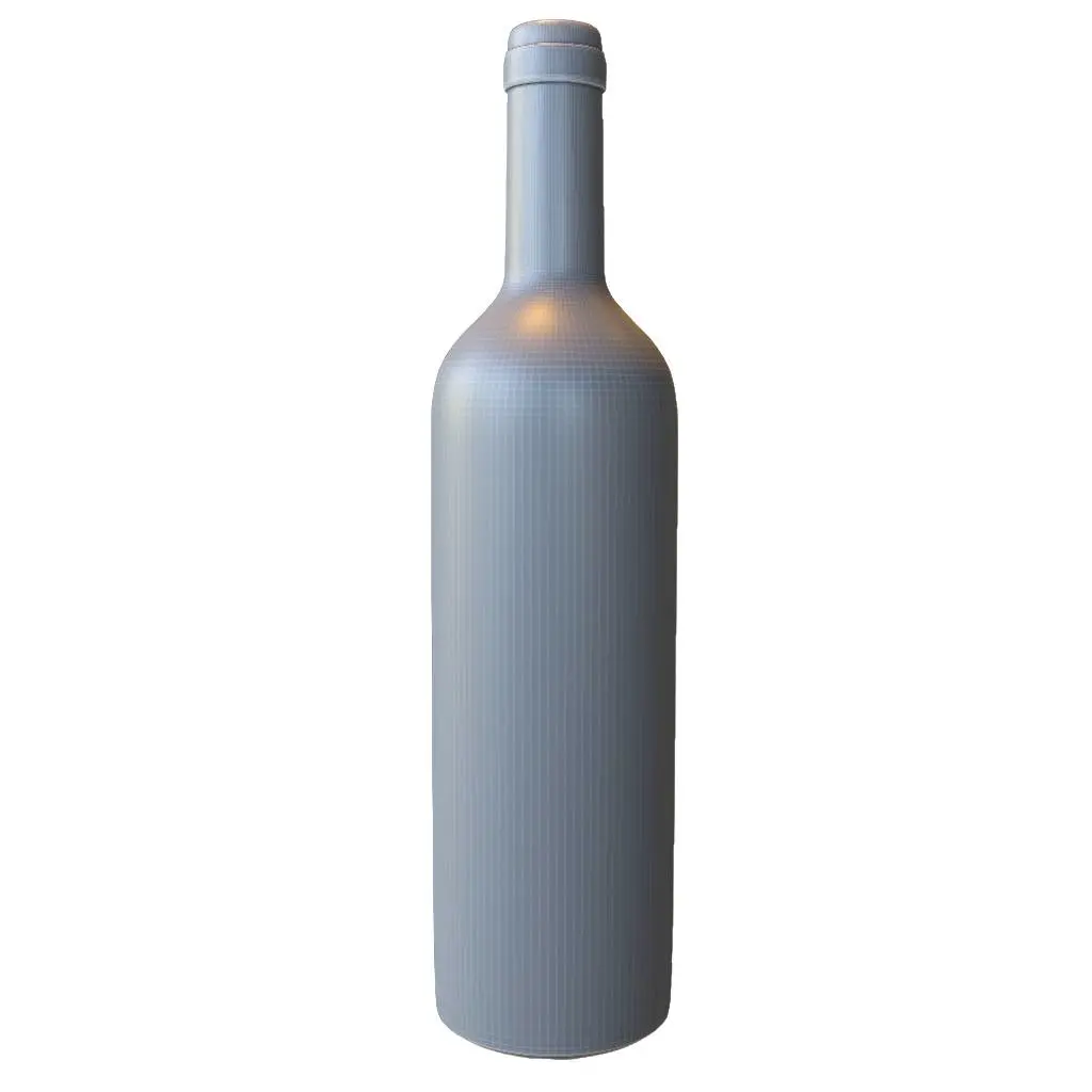 High Poly Glass Bottle