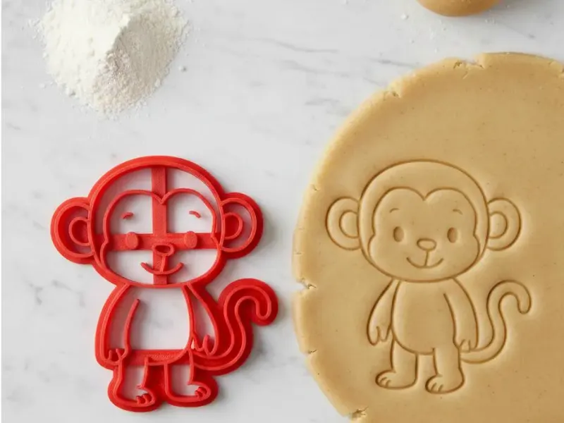 little monkey cookie cutter cuadrado