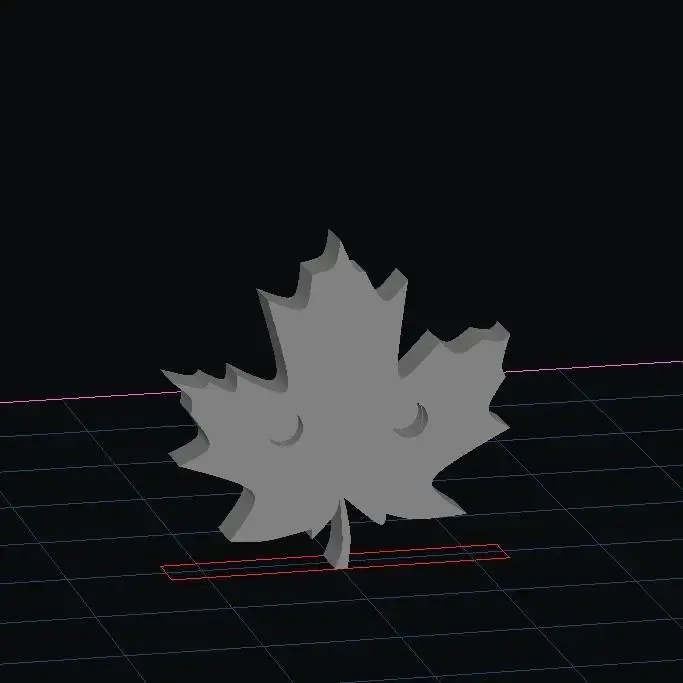 maple leaf with magnet holes