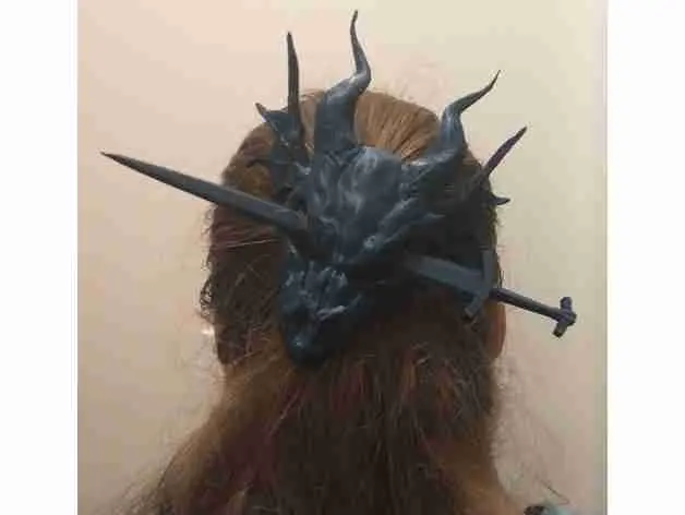 Dragon Skull Hair Pin