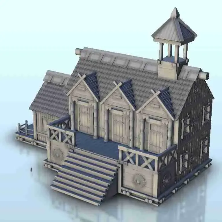 Caserma vichinga - scenario miniature medievali warhammer