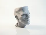 Half Skull Frankenstein Face Sculpture 3D Printable-3