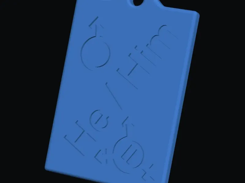 He/Him Transgender Ally Keyring