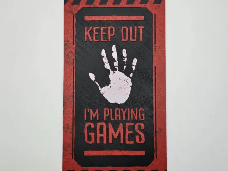 Keep out i'm playing games