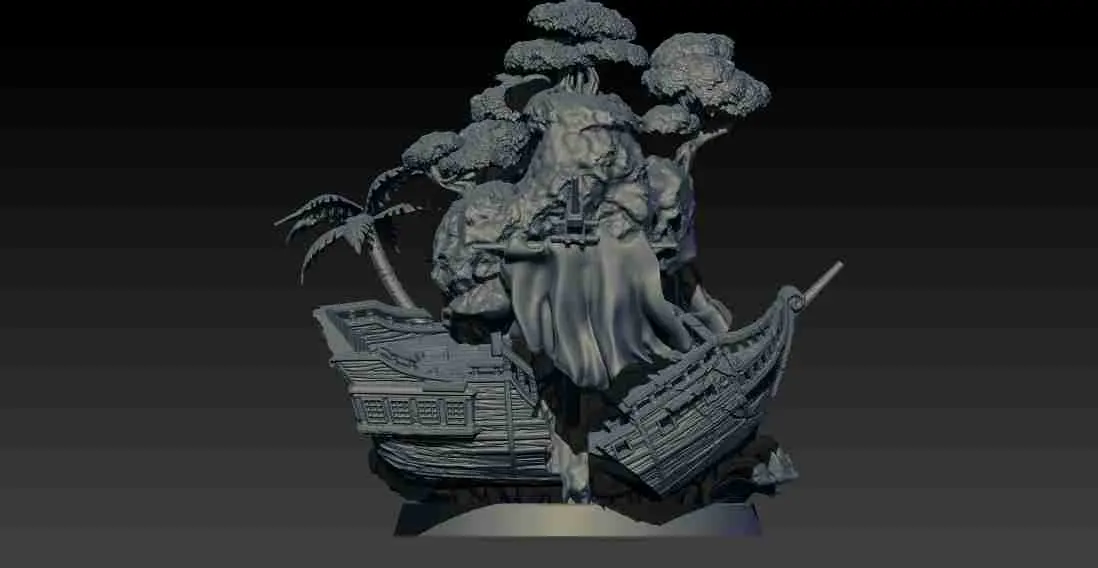 DIAROMA GOL D ROGER PIRATE KING- ONE PIECE - 3D MODEL