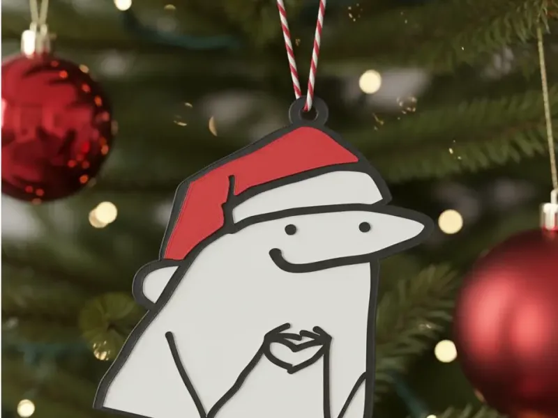 A Christmas Flork Ornament