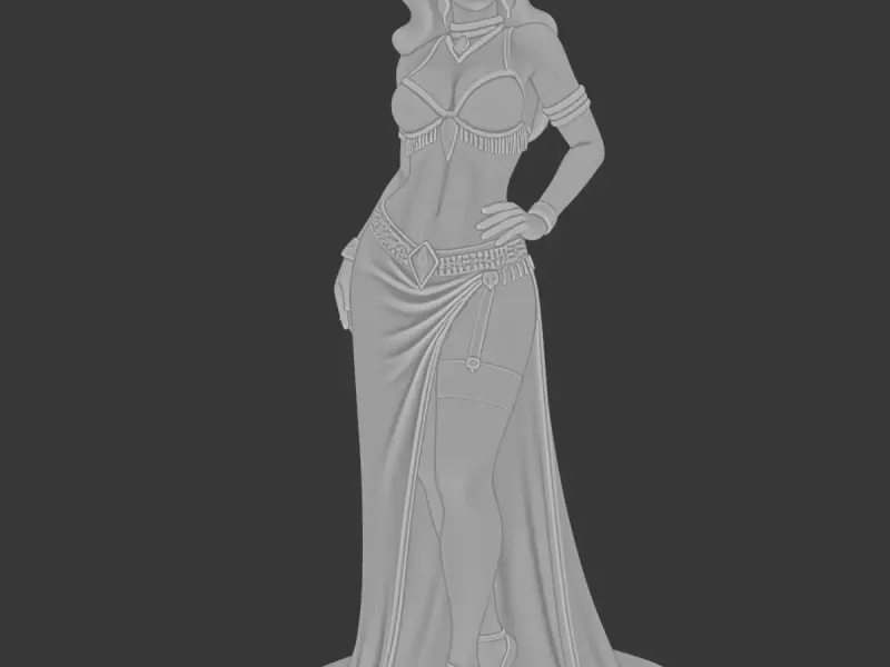 Belly Dancer Figurine – Elegant Oriental Dance Pose