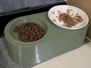 Cat bowl with Plate hole