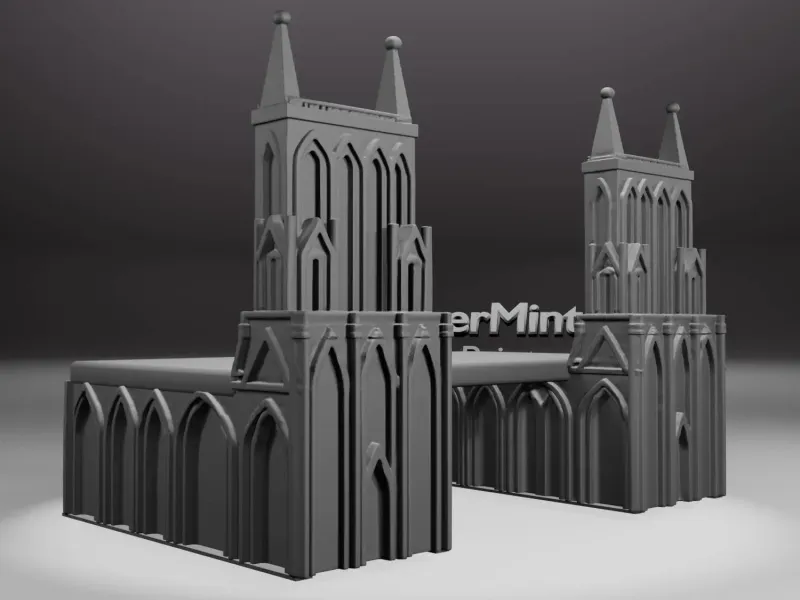 Gothic Cathedral Laptop Stand – Fantasy Architecture