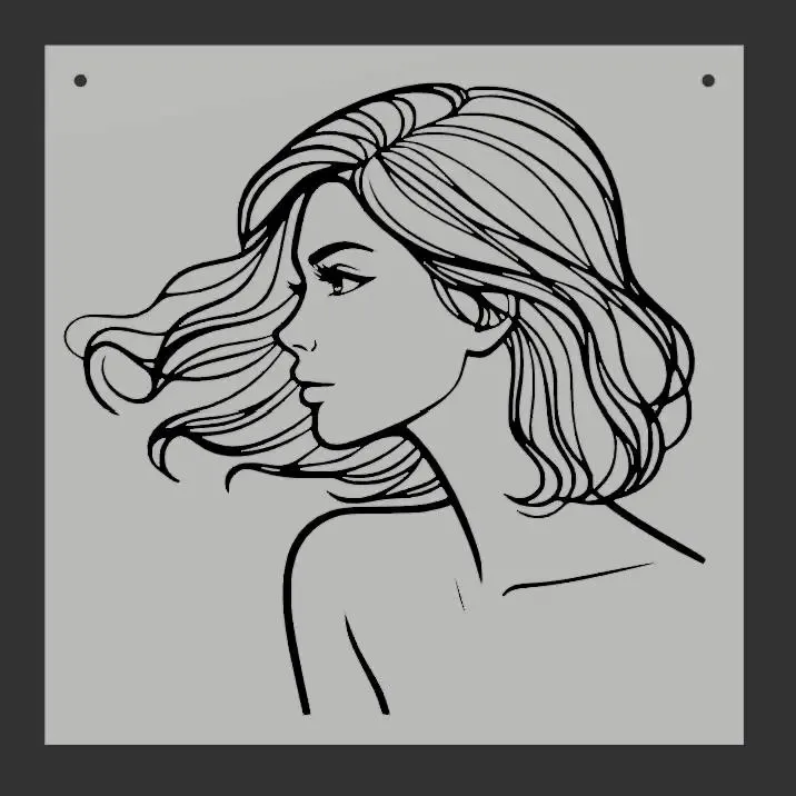 Woman 4 Line Art