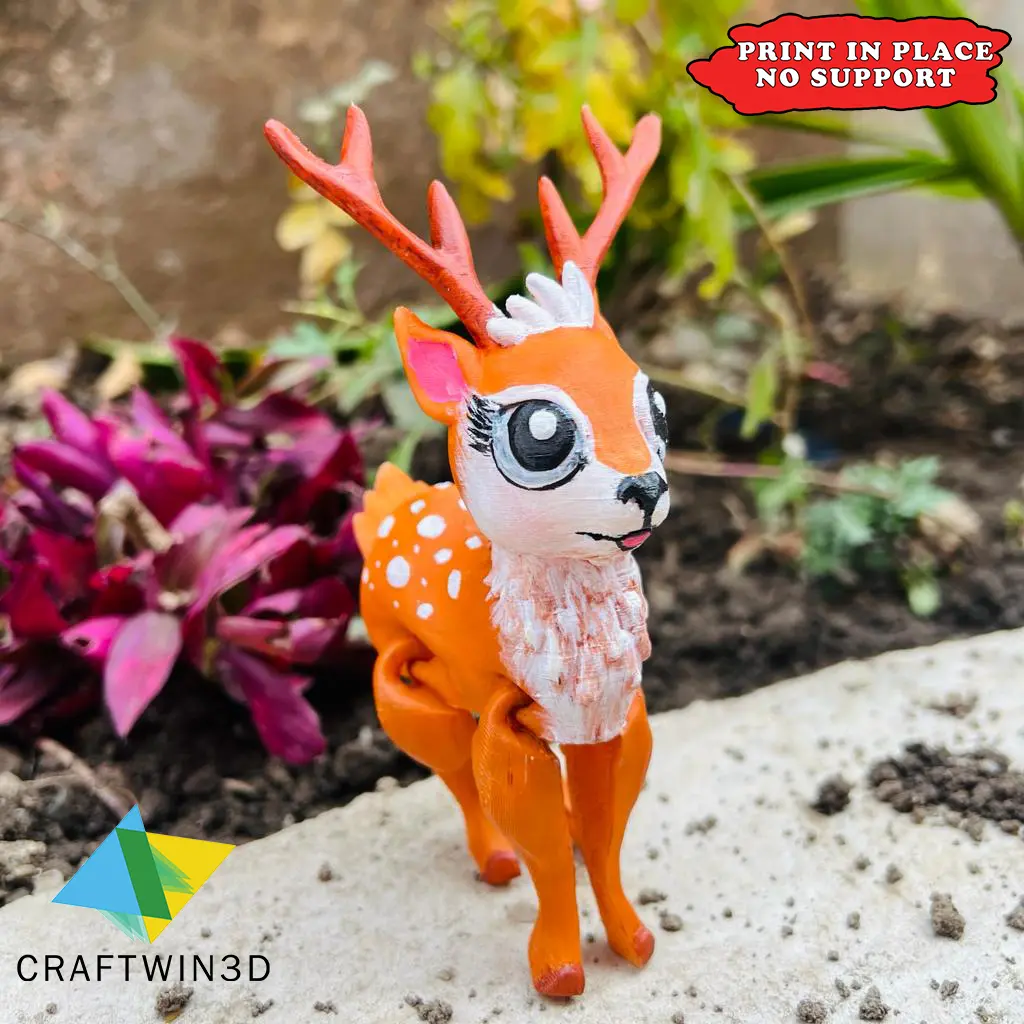 Cute Articulated Deer 3D Model!