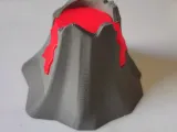 Erupting volcano with glowing lava-3