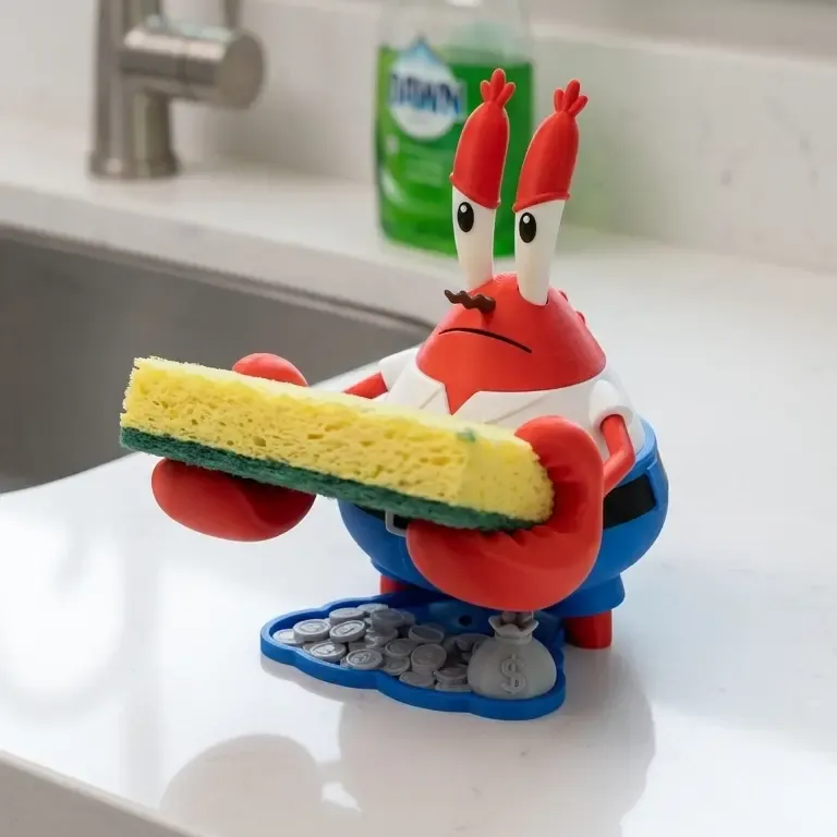 Mr. Krabs Sponge Holder - Kitchen Sink Organizer