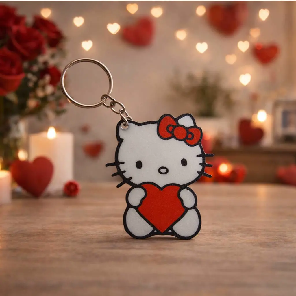 Hello kitty LOVE valentines Keychain