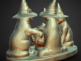 three black cat cauldron tea light  decoration-2