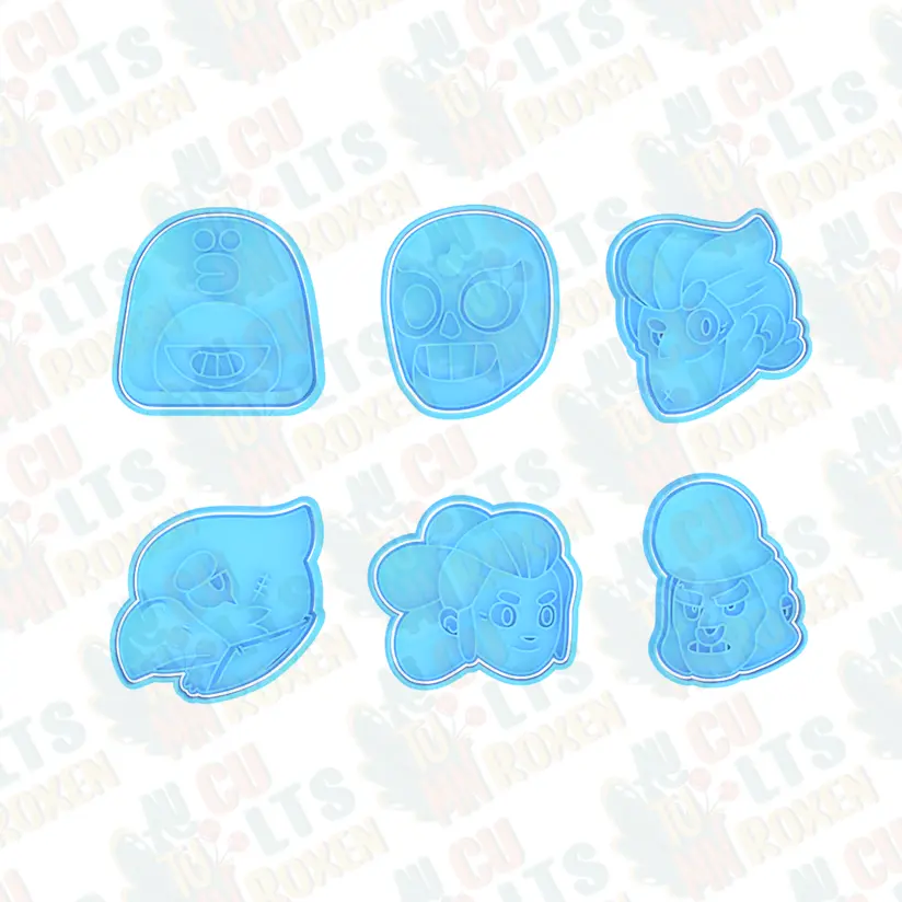 Brawl Stars cookie cutter set of 6
