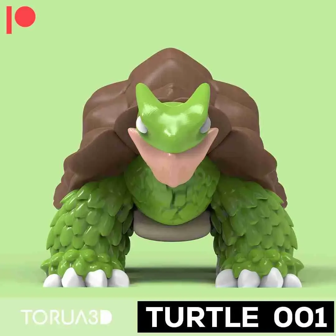 Articulated Turtle for 3d printing STL file