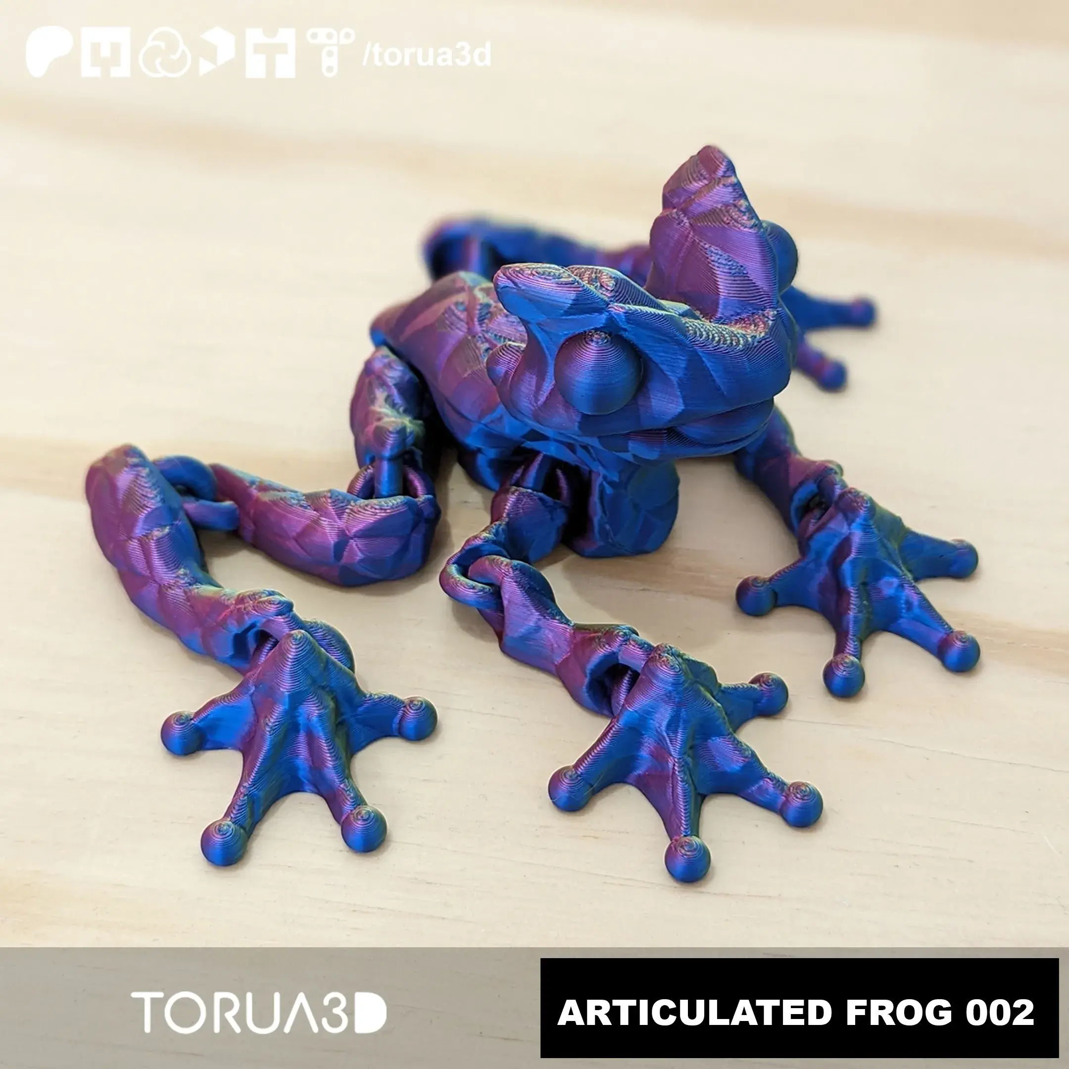 Articulated Frog 002 - Print in place - STL