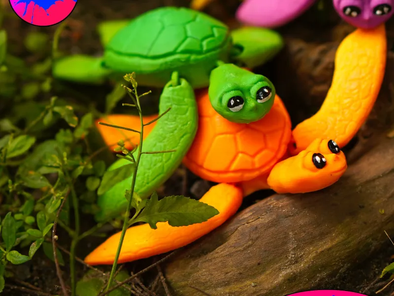 PRINT-IN-PLACE CUTE FLEXI TURTLE