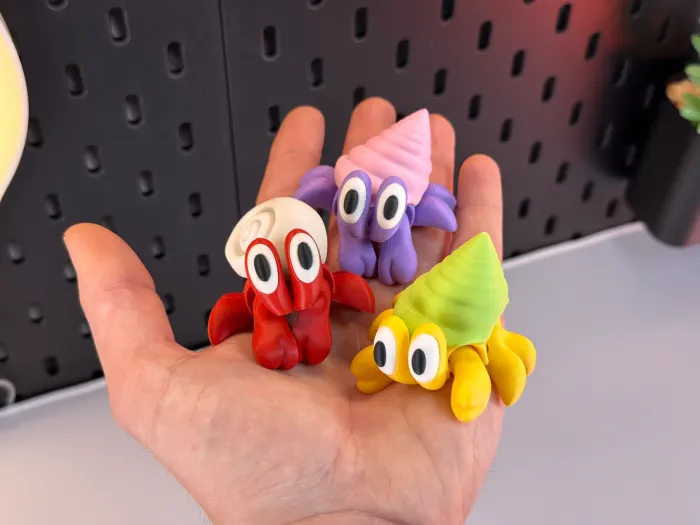 Шарнирный рак-отшельник - Игрушки и игры - PLA - изделие 3D-печати - фото 5