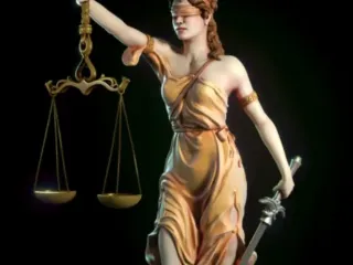 Têmis, a deusa da justiça na mitologia grega. 