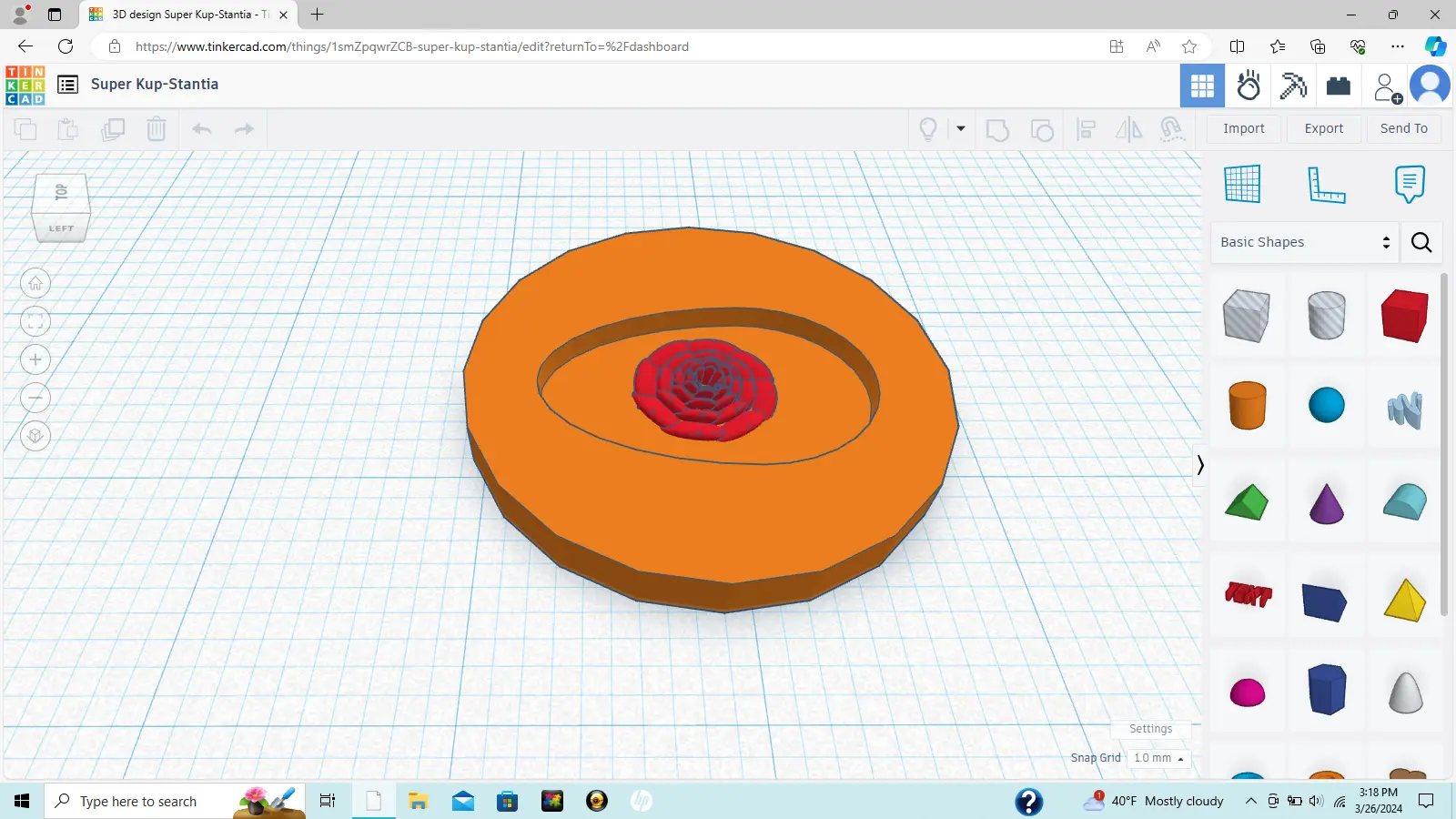 easter egg & flower coaster